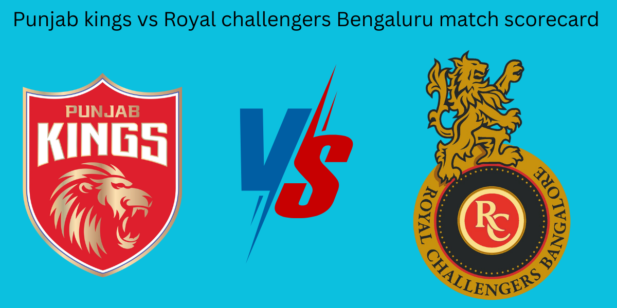 Punjab kings vs Royal challengers Bengaluru match scorecard 