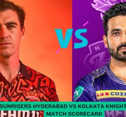 Sunrisers Hyderabad vs kolkata knight riders Match Scorecard